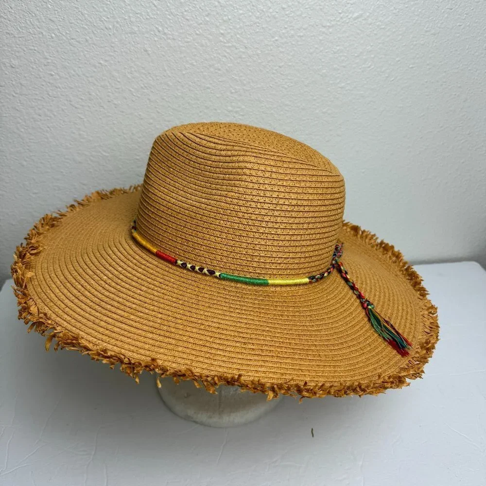 NWOT Magid Sun Hat Floppy Fringe Wide Brim